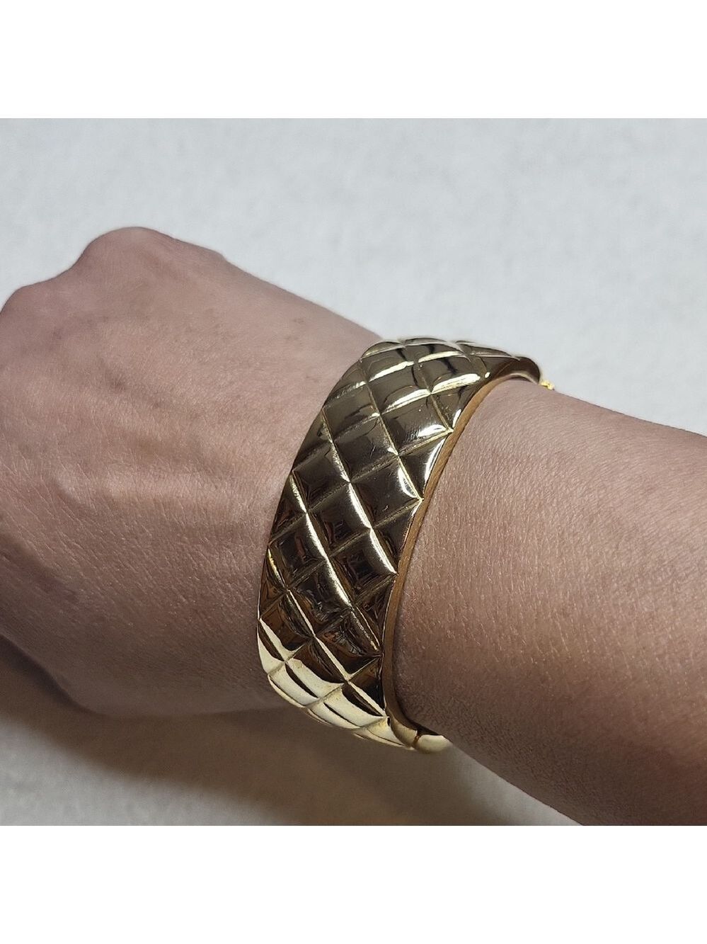 Jewelry |Gold Quilted Cuff Bracelet | J2